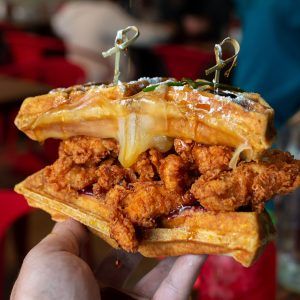 Straw SF Fried Chicken n Waffles Monte Cristo - Best Brunch in San Francisco