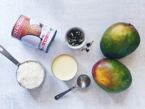 Mango with Sticky Blue Coconut Rice