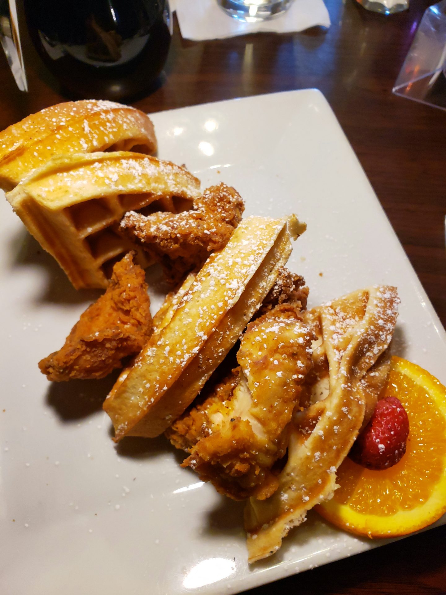 grind and wine chicken and waffles