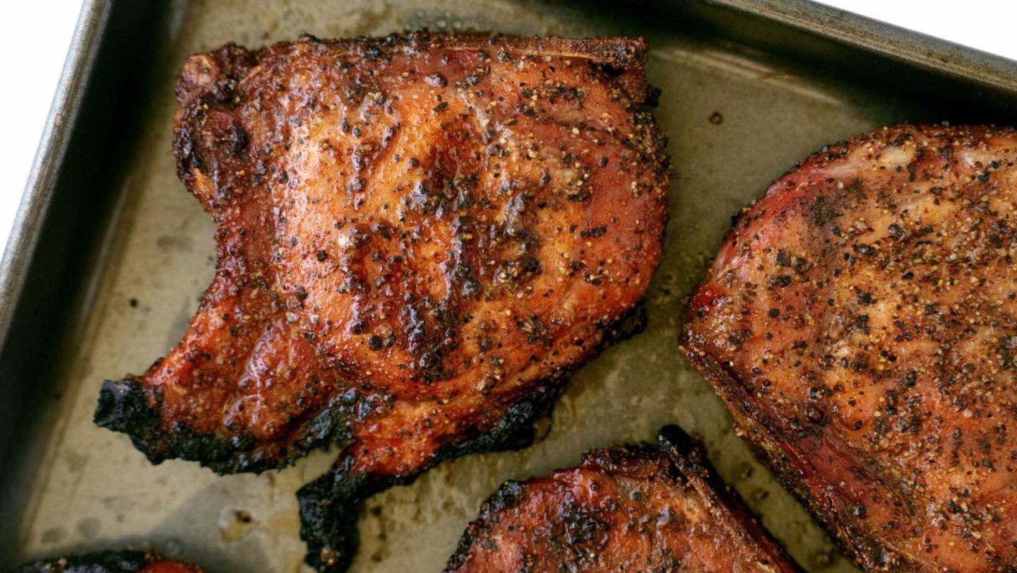 grilled pork chop recipes - the anthony kitchen's smoked pork chops